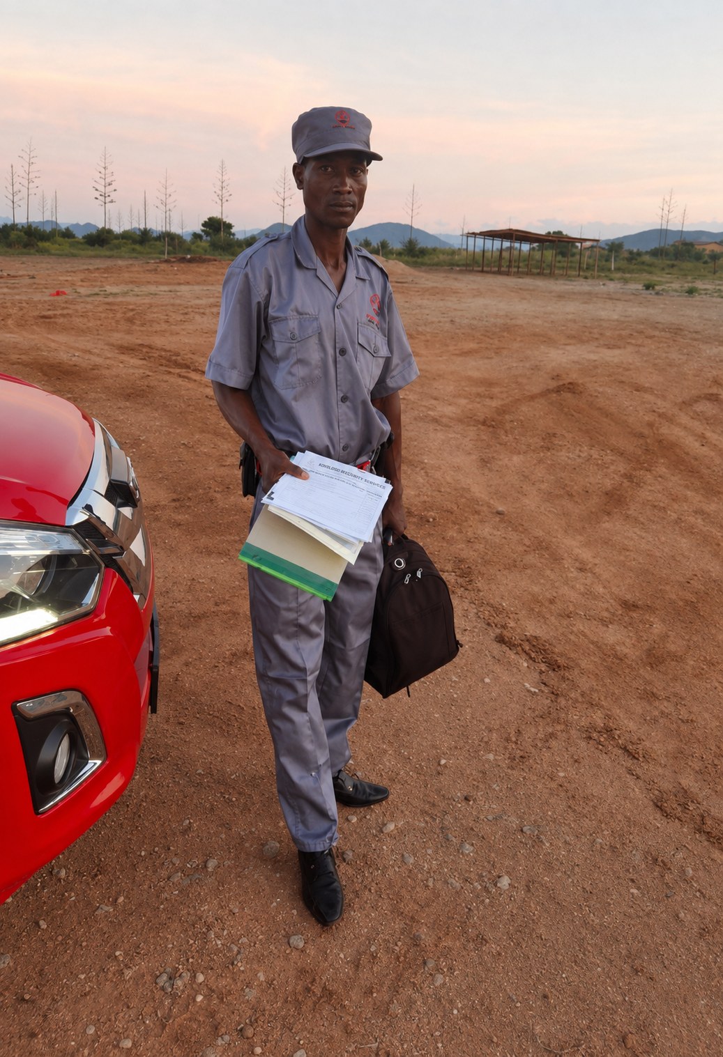 Kopjane security officer on duty